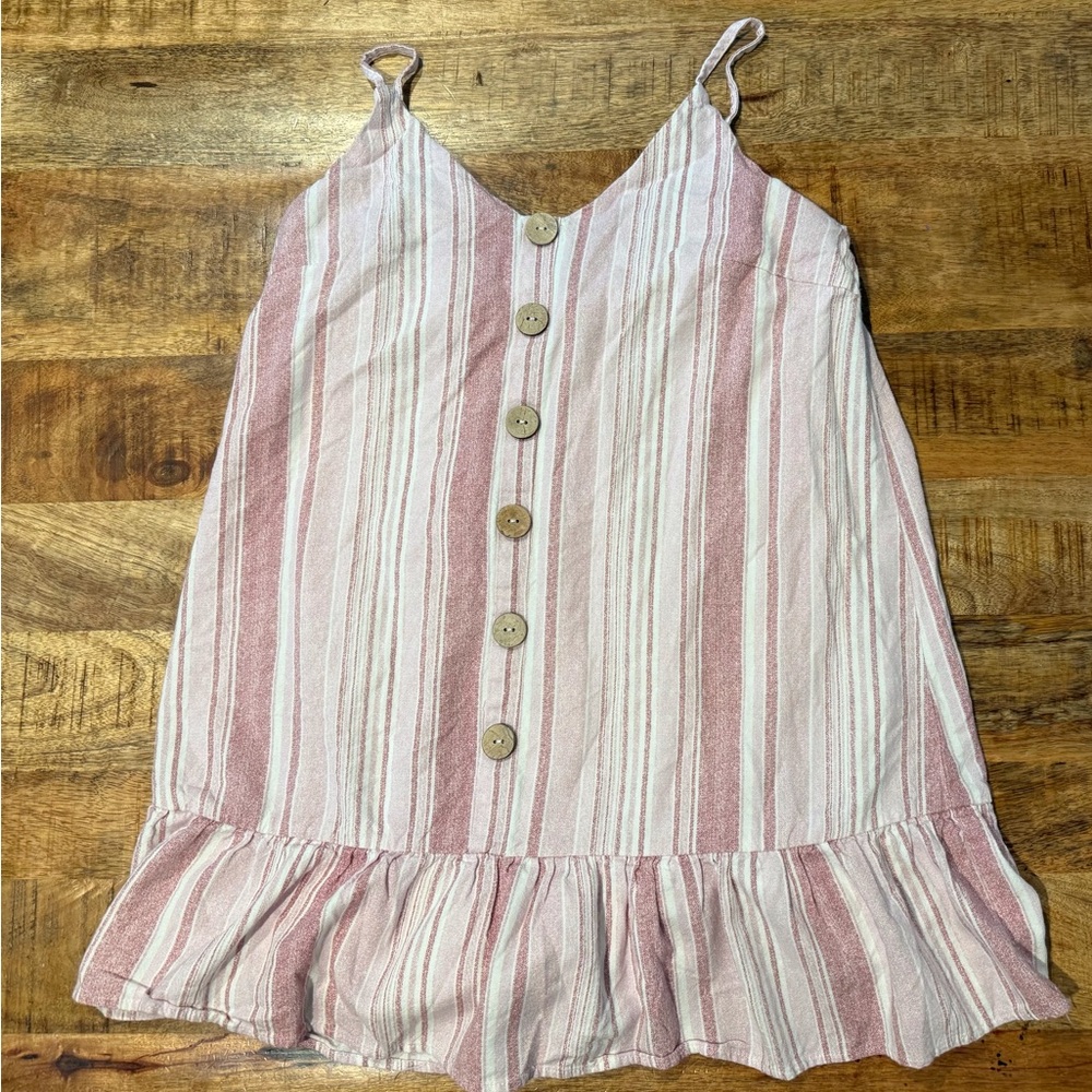 As U Wish Adjustable Straps Lined Button Detailed ink Dress Size Medium
